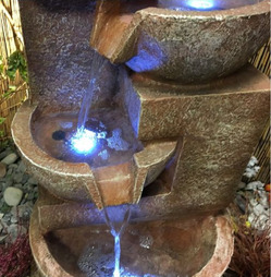 Sparkling Bowls Contemporary Solar Powered Water Feature