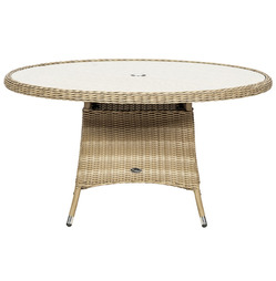 Rattan Wentworth 6 Seater Round Carver Dining Set