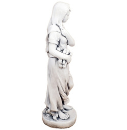Wilma in Winter Garden Statue - White Stone