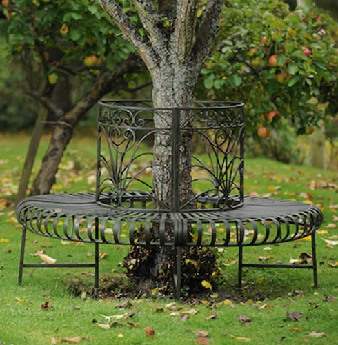 Lucton Circular 360 Metal Tree Seat - The Garden Factory