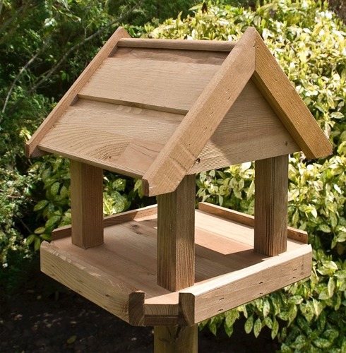 Bisley Wooden Bird Table and Stand - The Garden Factory