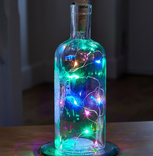 Bottle It! LED Wine Bottle Lights with Cork - Multi Coloured