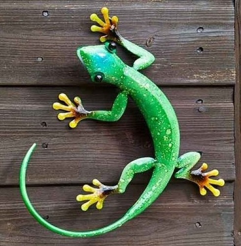 Gecko Emerald Metal Wall Art The Garden Factory - Metal Animal Wall Art For Garden Gecko Emerald Metal Wall Art The Garden Factory - Metal Animal Wall Art For Garden