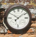 Bickerton Rustic Wall clock & Thermometer 38cm 
