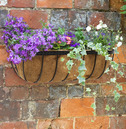 Metal 30" Saxon Wall Trough Basket With Coco Liner
